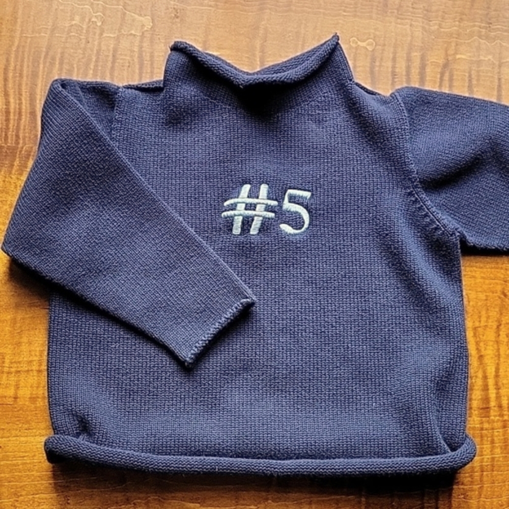 A SOFT IDEA CHILD #5 ROLLED EDGE SWEATER